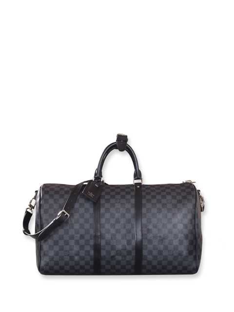 High Quality Louis Vuitton Damier Canvas Keepall 50 With Shoulder Strap N4141